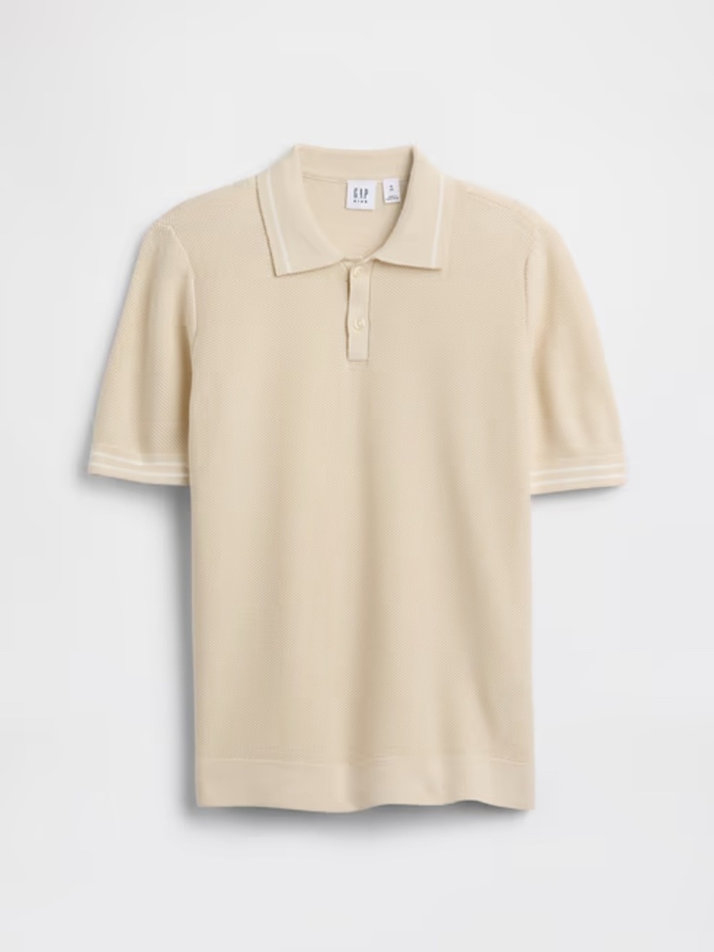 GAP Kids Relaxed Sweater Polo Shirt Size 10 Tan Chino 100% Cotton